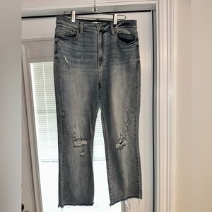 Ally ultra high rise straight crop jeans